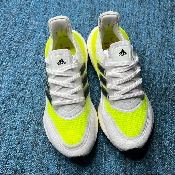 Adidas Ultraboost 21 Sneakers in Solar Yellow Black White - Picture 2 of 10